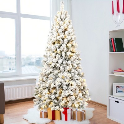 Artificial Trees Christmas Lit with 200 Warm Incandescent Lights, Prelit Christmas Tree with 498 Memory Wire Tips,Home Decoration-Maison Boucle