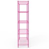 SEVOBAL Utility Storage Shelves 5-Layer Display Rack with Adjustable Layer Spacing, Plug-In Deformable Structure, Pink, 29"*13.5"*59" - 4 of 4