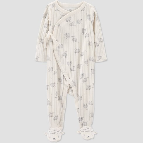 Carter's Just One You® Baby Classic Fit Sheep Footed Pajama - Ivory - image 1 of 4