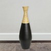 Uniquewise 31.5-inch Spun Bamboo Tall Trumpet Floor Vase - Decorative Home Accent, Indoor Decoration, Handmade Bamboo Vase, Floor Standing Vase - 2 of 4