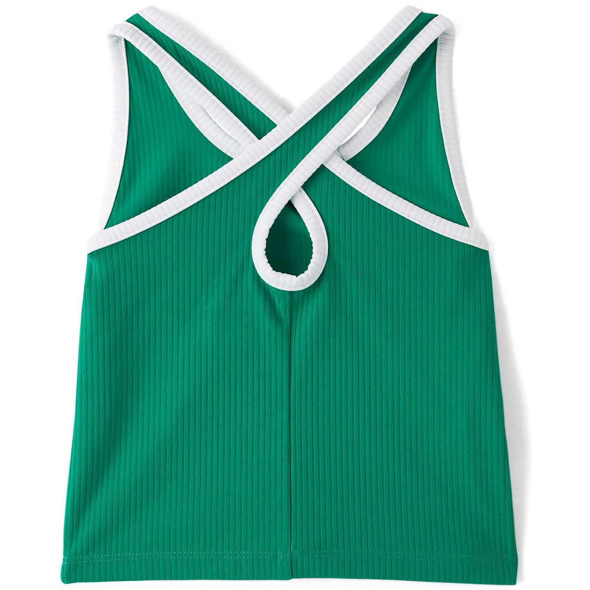 The Children's Place Girls Active Sleeveless Contrast Ribbed Cross Back Tank Top - thumbnail 7