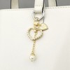 Anna-Kaci 3-Piece Pearl Heart Charm Keychain with Gold Chain and Enamel Accent - Black - 3 of 4