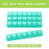 TookMag 28Days/4Weeks Pill Organizer, Large Medicine Pill Box, One-Month Pill Case, Travel Pill Organizer, Vitamin, Supplements, Dust-Proof, Black - 3 of 4