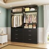 Aheaplus Freestanding 24" Closet System with 3 Wood Drawers - 3 of 4