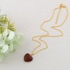 Natural Stone Heart Gemstone Healing Crystal Pendant Lucky Blessing Energy Necklace for Women Men - 2 of 4