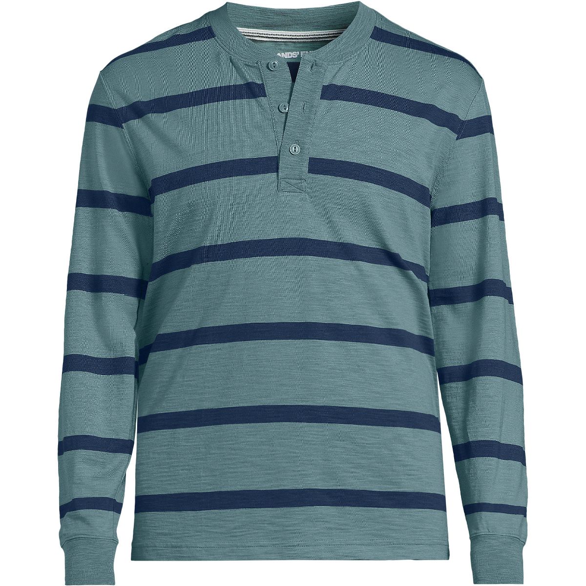 Lands' End Men's Long Sleeve Slub Henley - thumbnail 9