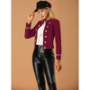 INSPIRE CHIC Women's Vintage Steampunk Open Front Button Decor Casual Jacket - 4 of 4