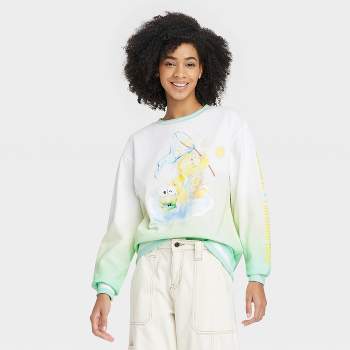 Women's Disney Denim Mickey Graphic Sweatshirt - White S : Target
