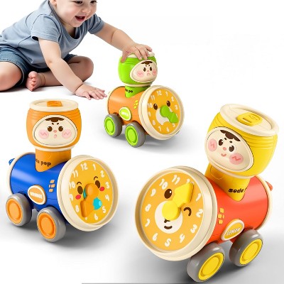 iPlay, iLearn Press to Go Car Toys Set for Toddlers 1-3