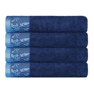 Charming Floral Accent Cotton Towel Set by Blue Nile Mills - 1 of 4