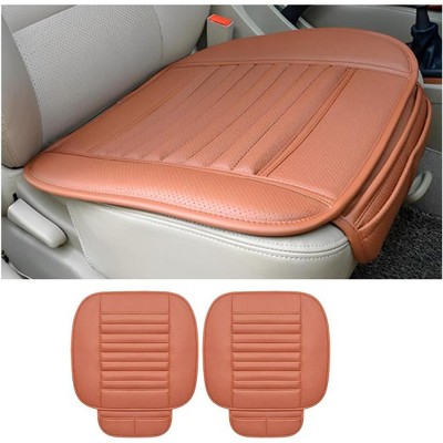 TruAIR 2 Pack Car Seat Covers, Leather Front Cushion Protectors with Pockets