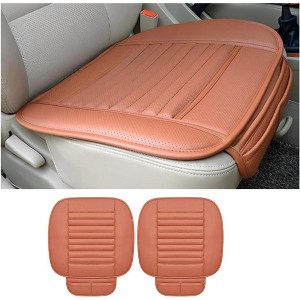 TruAIR 2 Pack Car Seat Covers, Leather Front Cushion Protectors with Pockets - 1 of 4
