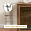 Aukfa 27 in Multi-Functional Dog Kennel Furniture - Heavy Duty Wooden Crate & End Table with Dual Doors, Adjustable Feet, Rustic Brow - 2 of 4