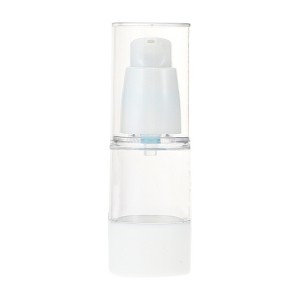 Unique Bargains Portable Oval Airless Pump Lotion Bottle White 1 Pc - 1 of 4