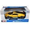 Bugatti Divo Yellow Metallic with Carbon and Blue Accents "Special Edition" 1/24 Diecast Model Car by Maisto - 4 of 4