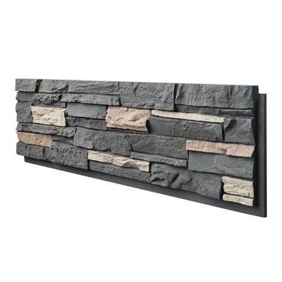 1-Pack Faux Stone Wall Covering Panels for Interior and Exterior Decor, PU Stone Veneer, Siding Panels, 48.03" x 12.99"