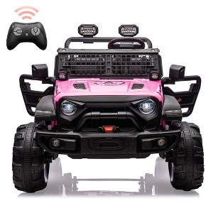 Ride On Truck Car, 24V 7AH Licensed GMC Battery Powered Electric Vehicle with Remote Control, Kids Car, Ride On Toy for Kids - 1 of 4