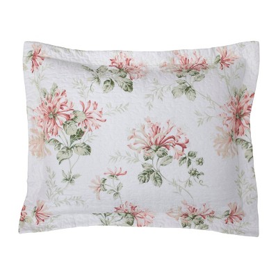 Blush Cotton Reversible Full Quilt Set with Floral Pattern