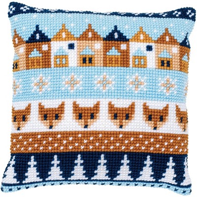 Vervaco Counted Cross Stitch Cushion Kit 16"X16"-Winter Motifs