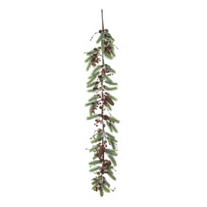 Transpac Metal 60 in. Multicolored Christmas Fir and Berry Garland - 1 of 2