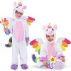 Joyfy Kids Halloween Unicorn Costume Outfits, Unicorn Costume with Wings and Star Wand for Boys Girls Role Play Dress up Party - 3 of 4