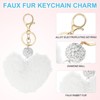 Unique Bargains Metal Alloy Soft Durable Artificial Cute Puff Ball Keychain 1 Pc - 3 of 4