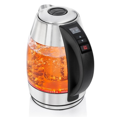 Chefman Electric Glass Kettle - Silver/Black, 1.8 L - Fry's Food Stores