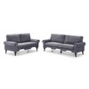 2-Piece Velvet Chesterfield Sofa Set with Roll Arms and Button Tufting, 5-Seat Convertible Luxury Couch for Living Room - 3 of 4