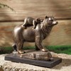 SPI Home Brass Naptime Bear and Cub Figurine – 8" Wildlife Sculpture for Rustic or Woodland Decor - 2 of 4
