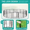 BestMassage Dog Playpen 24/32/40 Inch Heavy Duty Playpen Pen Dog Fence Dog Kennel with Doors Indoor Outdoor Pet Exercise Pen Puppy Playpen - 4 of 4