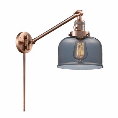 Bell - 1 Light Swing Arm Wall Sconce In Industrial Style-25 Inches Tall and 8 Inches Wide