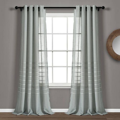 Set Of 2 52 X84 Bridie Sheer Window Curtain Panels Lush Decor