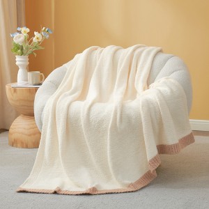 Snuggle Sac Fuzzy Cozy Reversible Microfiber Blanket,Ultra Soft Knit Throw,Solid Plush Design - 1 of 4