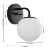 JONATHAN Y Louis Parisian Globe Metal/Frosted Glass Modern Contemporary LED Vanity Light - 4 of 4