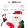 Best Choice Products 3ft Lighted Pop-Up Santa Claus, Outdoor Christmas Holiday Decoration w/ 120 LED Lights, Hat, Gift - 3 of 4