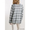 Slickblue Women's Striped Long Sleeve Top, Round Neck Shirt for Casual Wear, S, Grey/White - 4 of 4