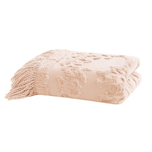 50x60 Shiny Chenille Throw Blanket Blush - Threshold™