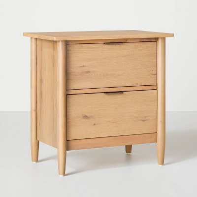 2-Drawer Wood Nightstand Natural - Hearth & Hand™ with Magnolia
