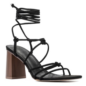 New York & Company Bailey Women's  Wooden Block Heels - 1 of 4