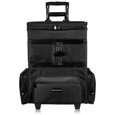SHANY Large Travel Makeup Trolley Case - BLACK