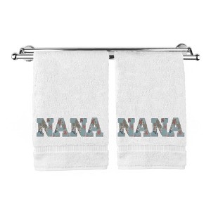 BC BARE COTTON Monogrammed Hand Towels, Personalized Gift, Set of 2 - Embroidered Writing with GAGA - 1 of 4