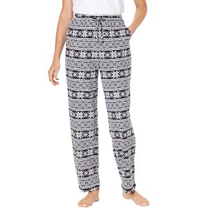 Dreams & Co. Plus Size Knit Sleep Pant - 1 of 4