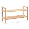 vidaXL Shoe Rack Storage Organizer for Entryway Hallway Solid Wood Walnut - 4 Items - 4 of 4