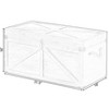 Vintiquewise Vintiquewise Brown Large Wooden Lockable Trunk Farmhouse Style Rustic Design Lined Storage Chest with Rope Handles - 4 of 4