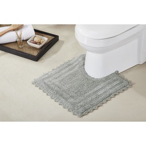 Lilly Crochet 100% Cotton Tufted Reversible Bath Rug, Super Absorbent & Machine Washable Bathroom Mat Perfect for Shower and Tub Use - 1 of 4