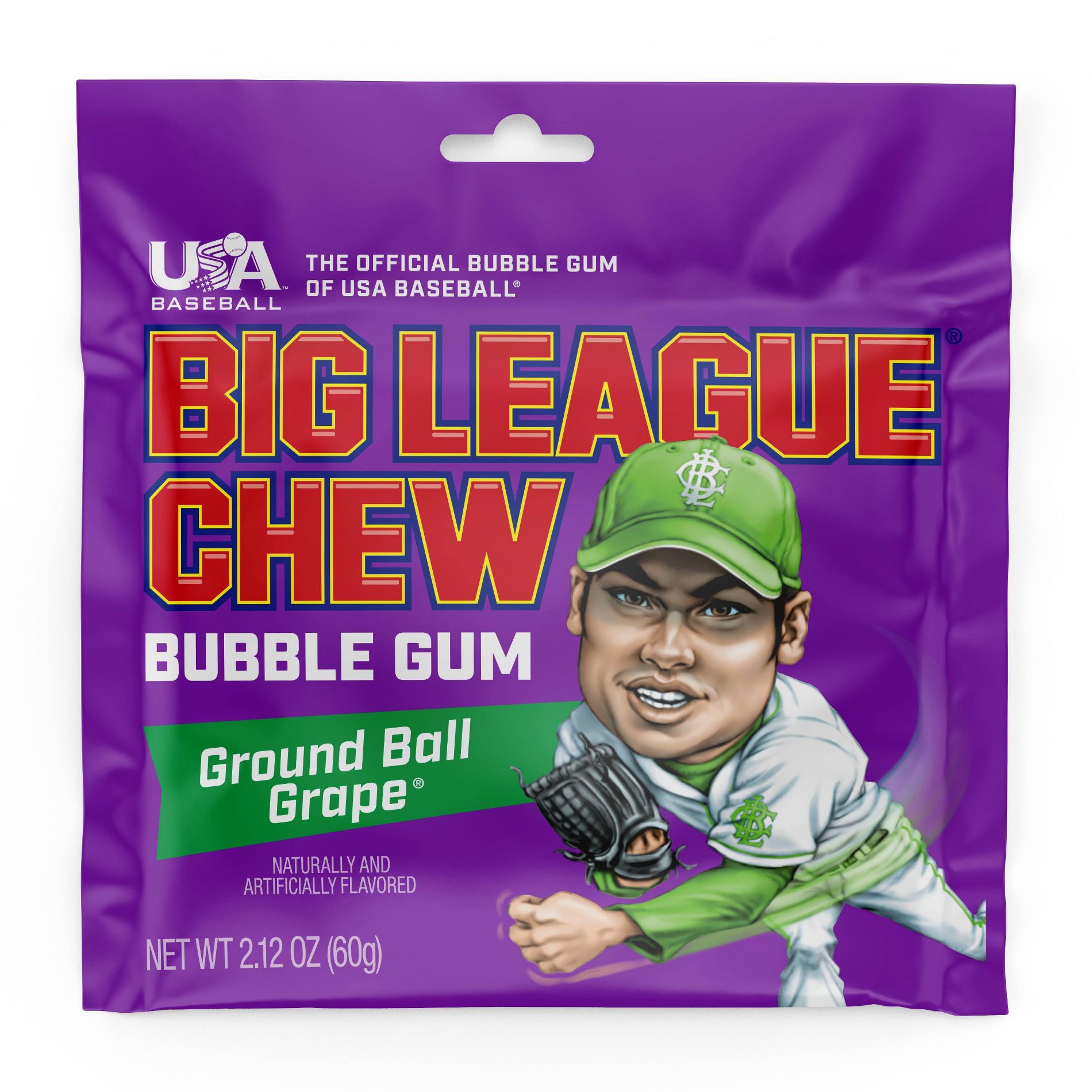 Big League Chew Grape Chewing Gum Candy - 2.12oz