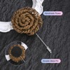 Unique Bargains Flower Lapel Pins Stick Brooch for Men Wedding Graduation 1 Pc - 2 of 4