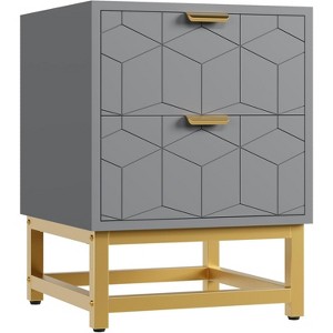 2/3/4/5/6/7 Drawer Dresser with Metal Legs, Wood Dressers Chest Organizer with Wide Storage, Modern Chest of Drawers for Bedroom, Living Room,Hallway - 1 of 1