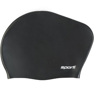 Sporti Solid Long Hair Bun Silicone Swim Cap - 1 of 4