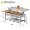 WOWLIVE Lift Top Coffee Table with Hidden Compartment and Storage Shelf, Rectangular Center Table for Living Room - 4 of 4